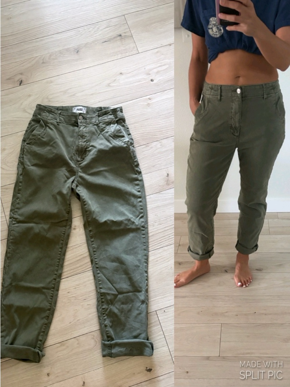 Paige Denim High Rise Loose Chino Boyfriend Pants MSRP $248
